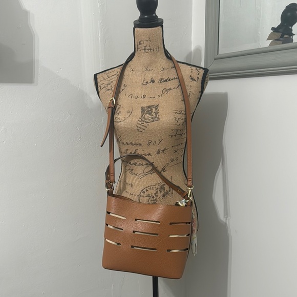 Brown Faux Leather Crossbody or Handheld Bag - Picture 7 of 12